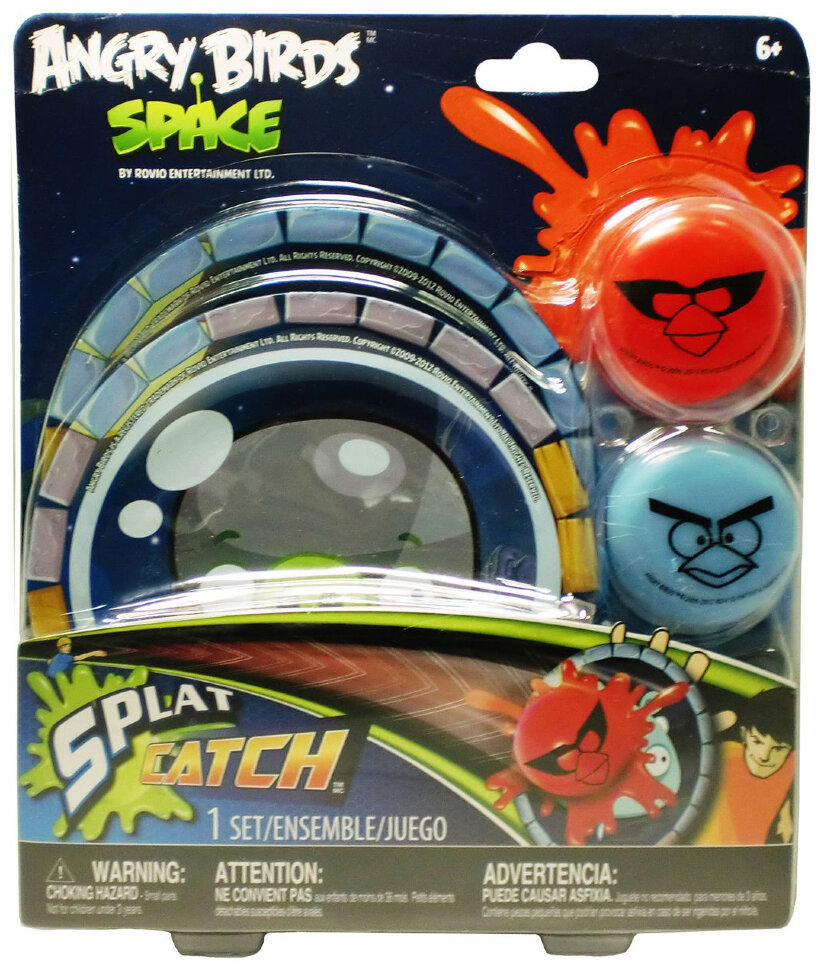 Игра на меткость Angry Birds Space (2 мяча-лизуна, 2 мишени) 