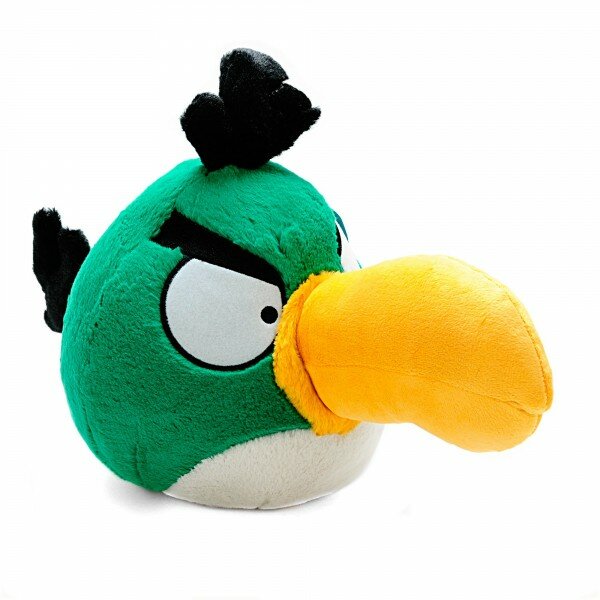 Мягкая игрушка Энгри Бердс Зелёная птица с присоской 
