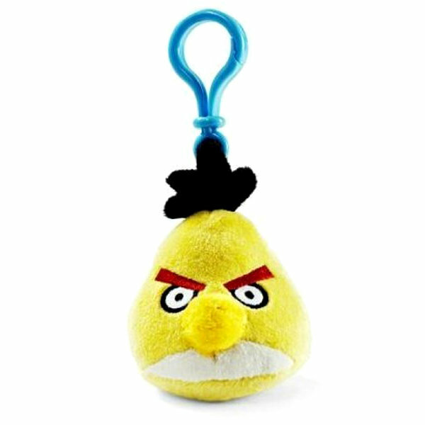 Плюш игрушка Angry Birds Желтая птичка c карабином (5см) 