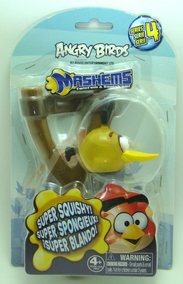 Детская игрушка Мялка с рогаткой Angry Birds Series 4 жёлтая 