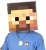 Маска-голова из картона Minecraft Steve Head 30см на 30см - 