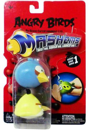 Игрушки-мялки Angry Birds 2в1 (голуб. и желт. птичка) 