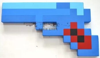 Игрушка Пистолет Пиксельный синий 