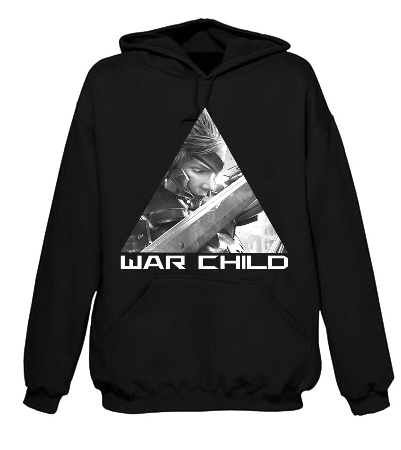 Толстовка с капюшоном Metal Gear Rising War Child черная L 