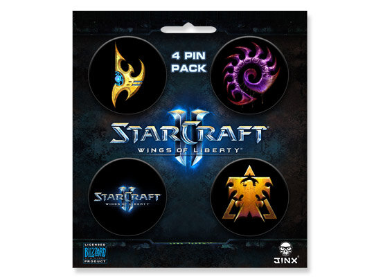 Значки StarCraft II Heart of the Swarm Pin Pack (набор 4шт) 